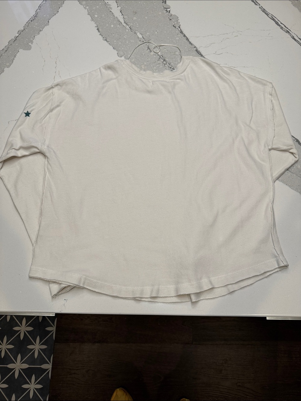 We The Free - Free People Cream Long Sleeve Tee with Pink Number & Rose Floral - Picture 8 of 8